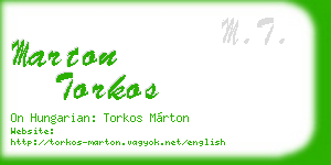 marton torkos business card