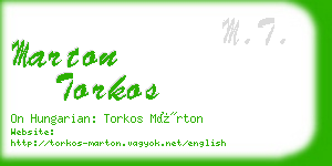 marton torkos business card